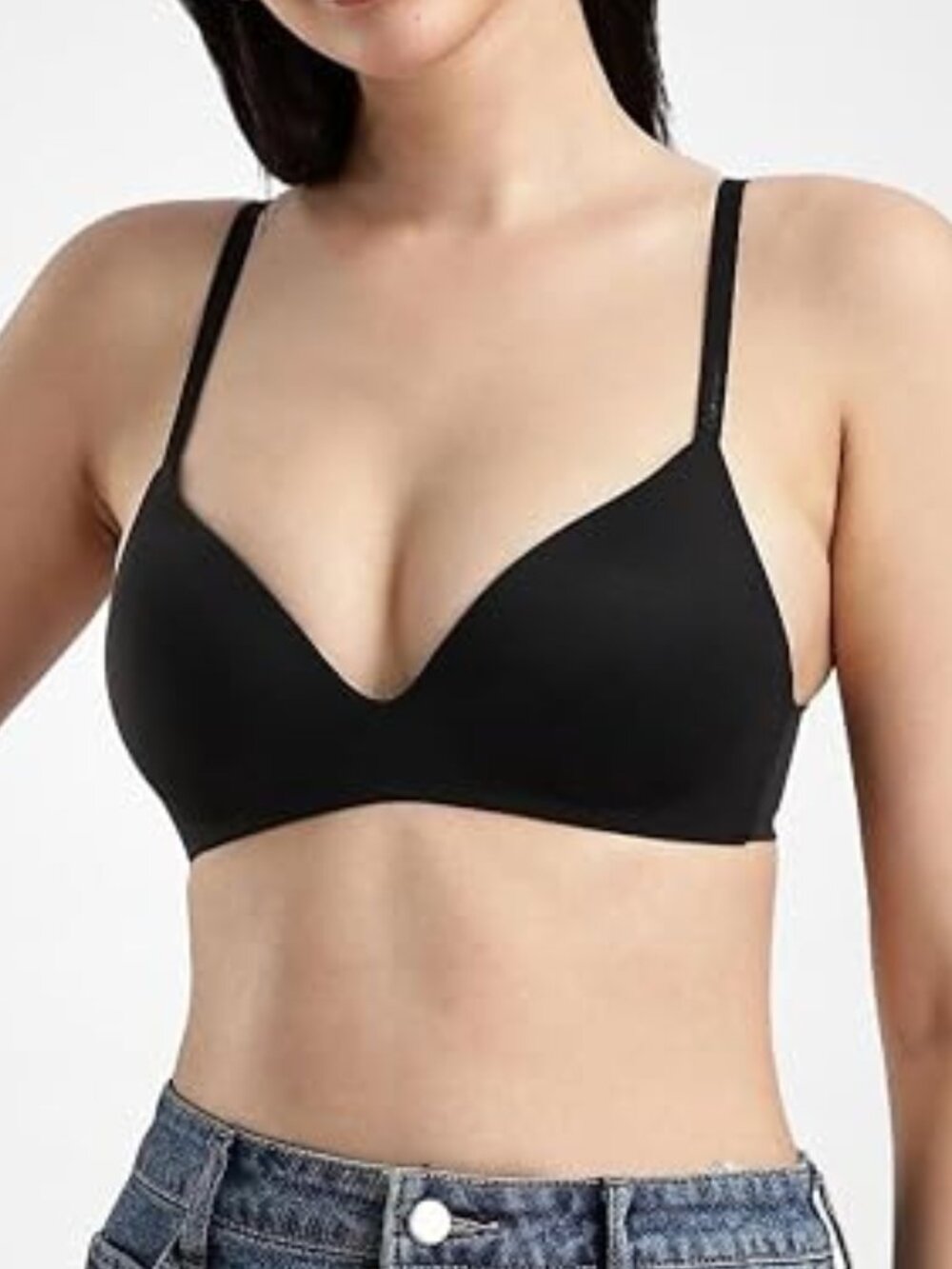 New Calvin Klein Perfectly Fit Wirefree T-Shirt Bra Black - Size 36D